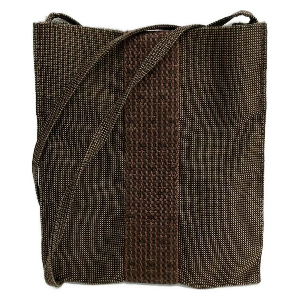 HERMES - Brown Dark Brown Polyamide Polyester None Shoulder Bag